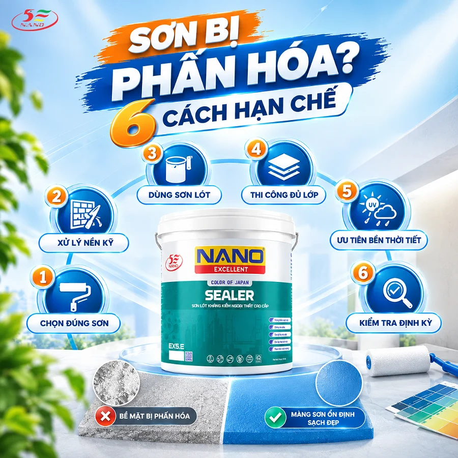Sơn Bị Phấn Hóa: Vì Sao Tường Bị Bột Trắng Và Cách Khắc Phục